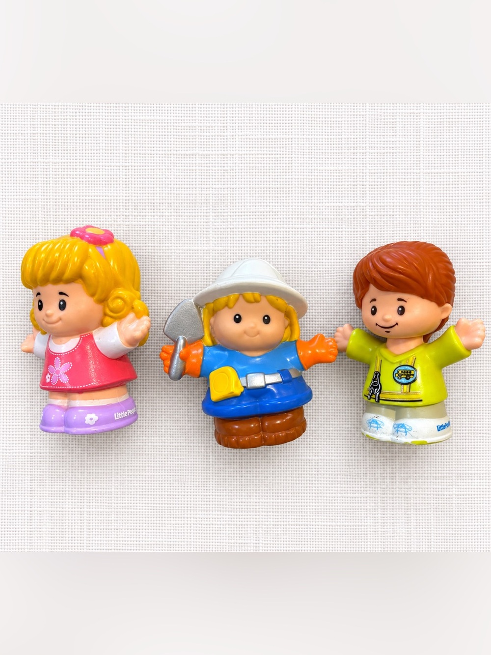 Fisher-Price Little People Figures Lot of 3 Firefighter Girl Kids